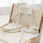 Organic Baby Hooded Towel - Milk Tea